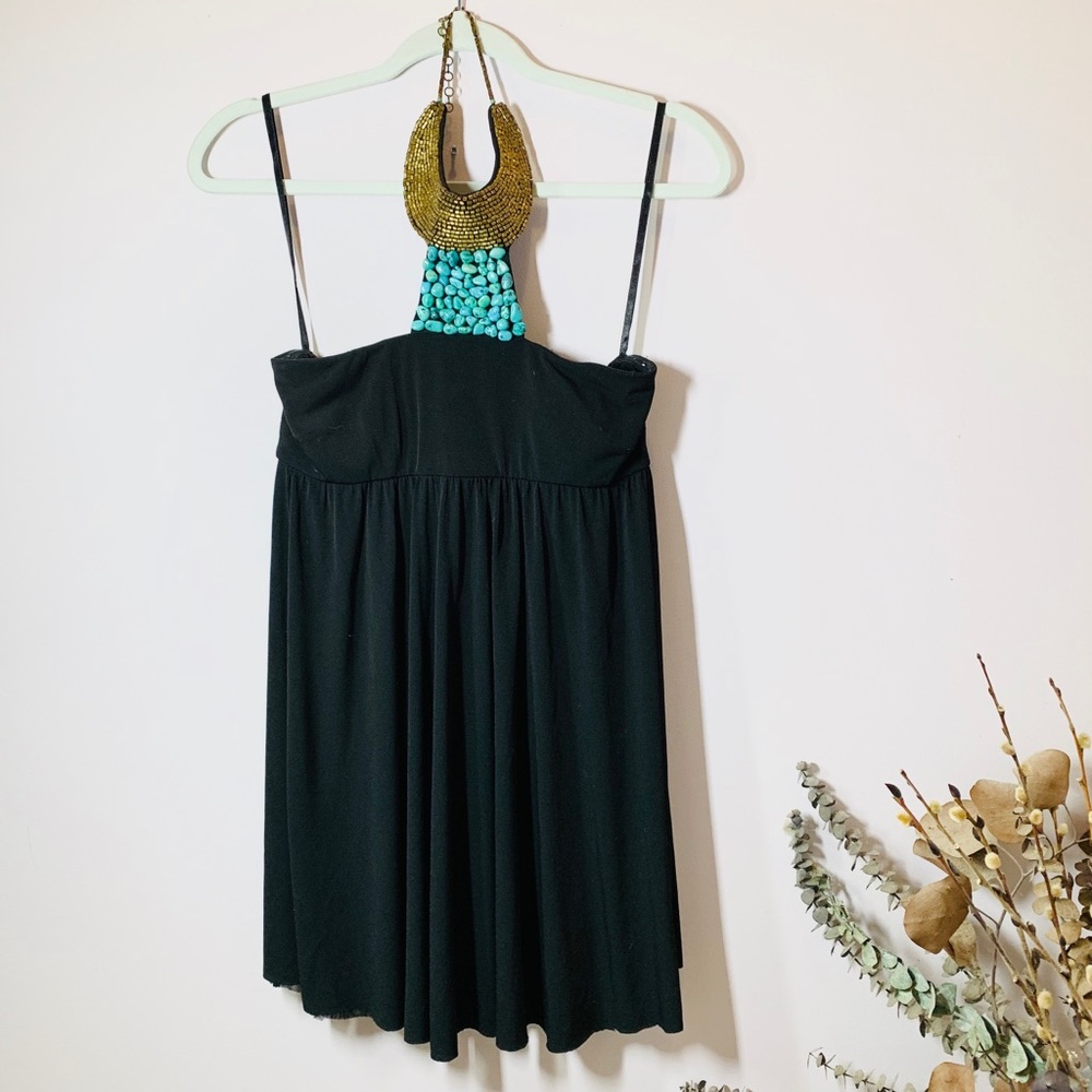 Mignon Occasion Black Cocktail Trapeze Dress